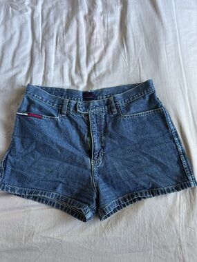 Tommy Hilfiger Dark Blue Denim High-Rise Jean Shorts